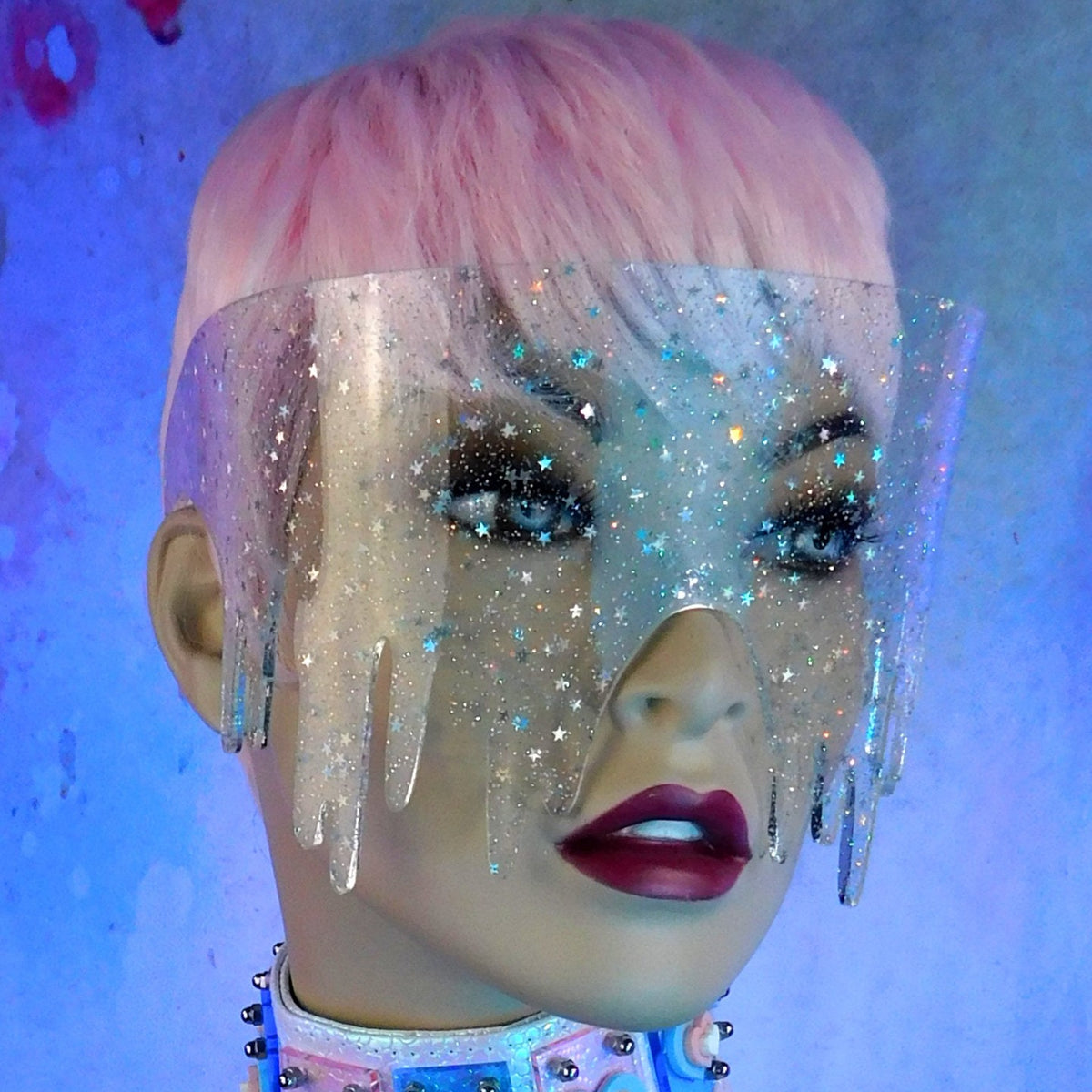 Hologram Glitter Drippy Slime Visor